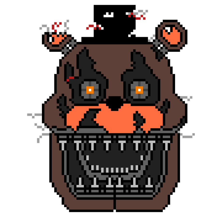 Nightmare fnaf 4 my version pixel art