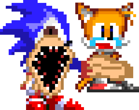 Funni Purpl Shad on Game Jolt: Sonic.exe 2011 pixel art (!don't take it  without my permission!) #s