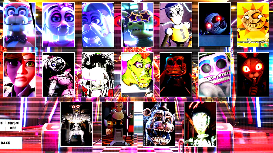 IULITM on Game Jolt: FNAF Security Breach Reboot ALL ANIMATRONICS