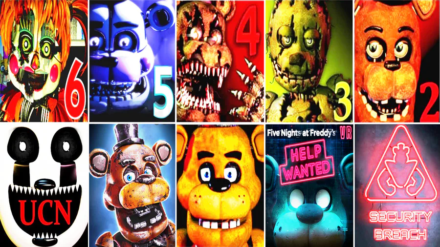 IULITM on Game Jolt: Five Nights at Freddy's SECURITY BREACH FNAF 1 2 3 4  5 6 UCN All Ju