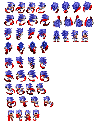 sonic 1 sprite map body parts by PICO2493 on Sketchers United