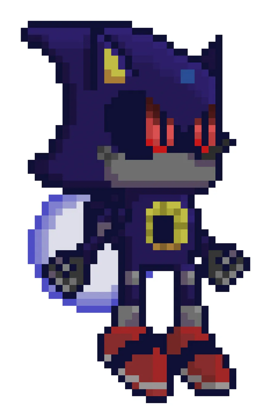 Pixilart - metal sonic full sprite by blue-blue