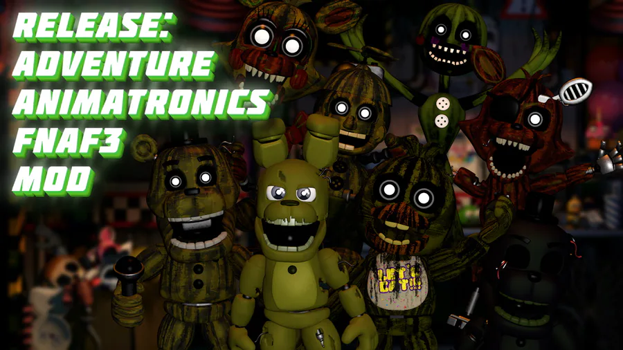 Adventure Mediocre Melodies Animatronics for FNaF World (Mod) by