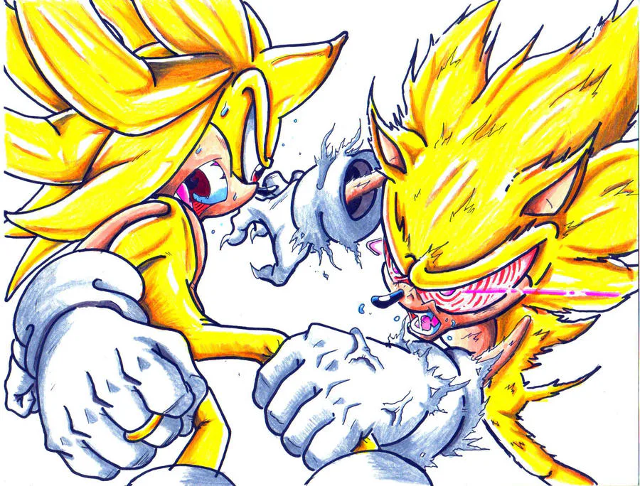 Fleetway Super Sonic vs Sonic.EXE