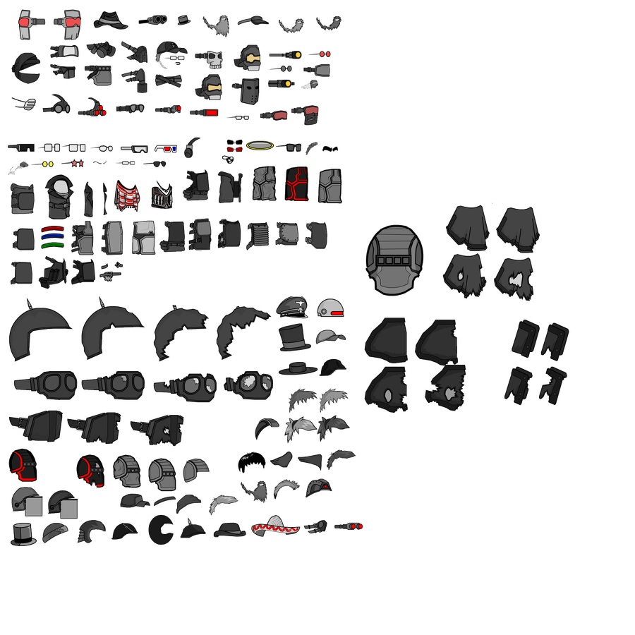 2 entire sprite sheet of madness combat characters in cup of