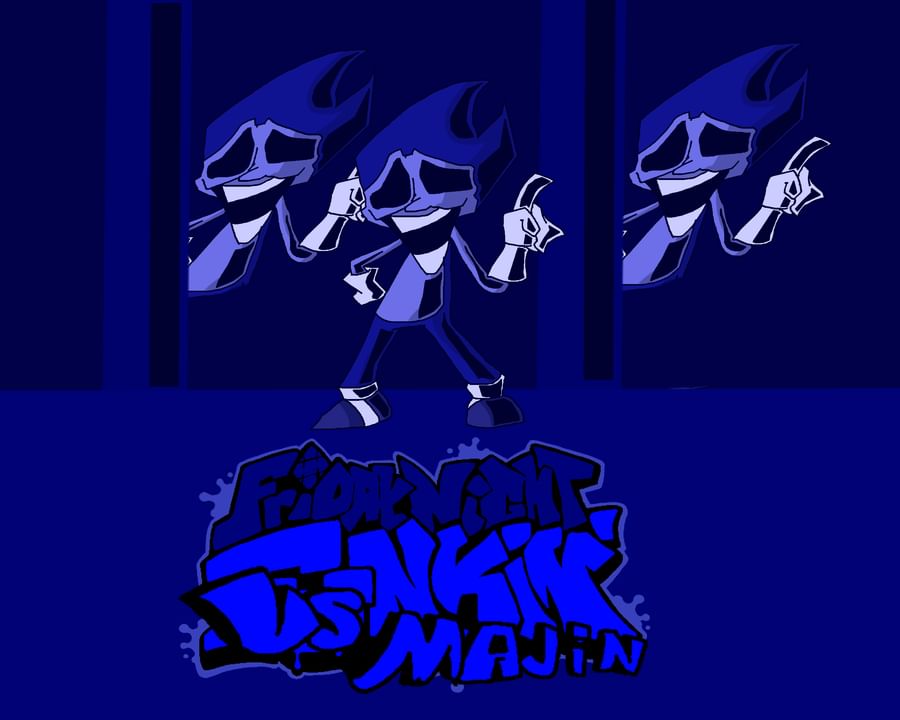 Pain Majin Sonic (reskin) [Friday Night Funkin'] [Mods]