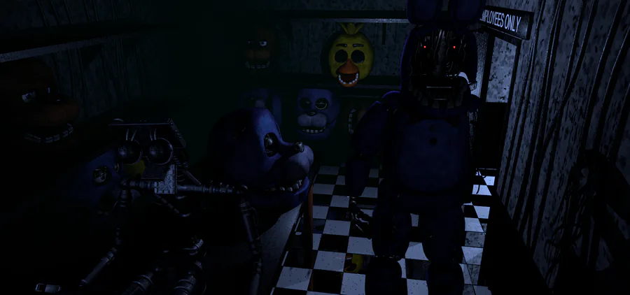 Alfathyrio on Game Jolt: Withered Freddy and Chica in the right corner of  FNAF 1.