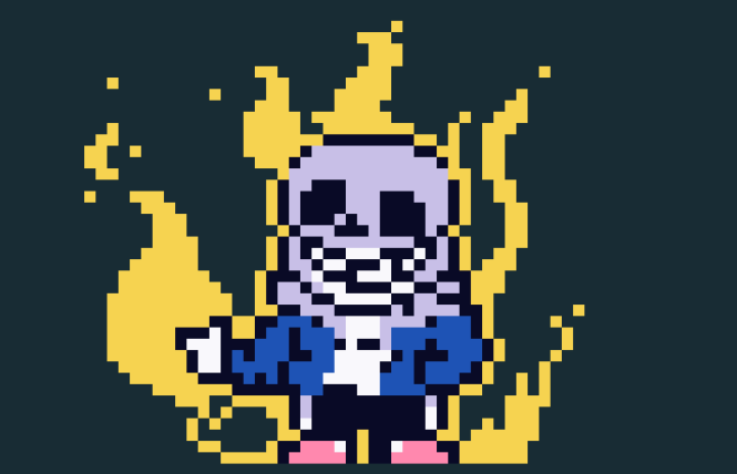 Pixilart - My epic sans sprite by Lekitu