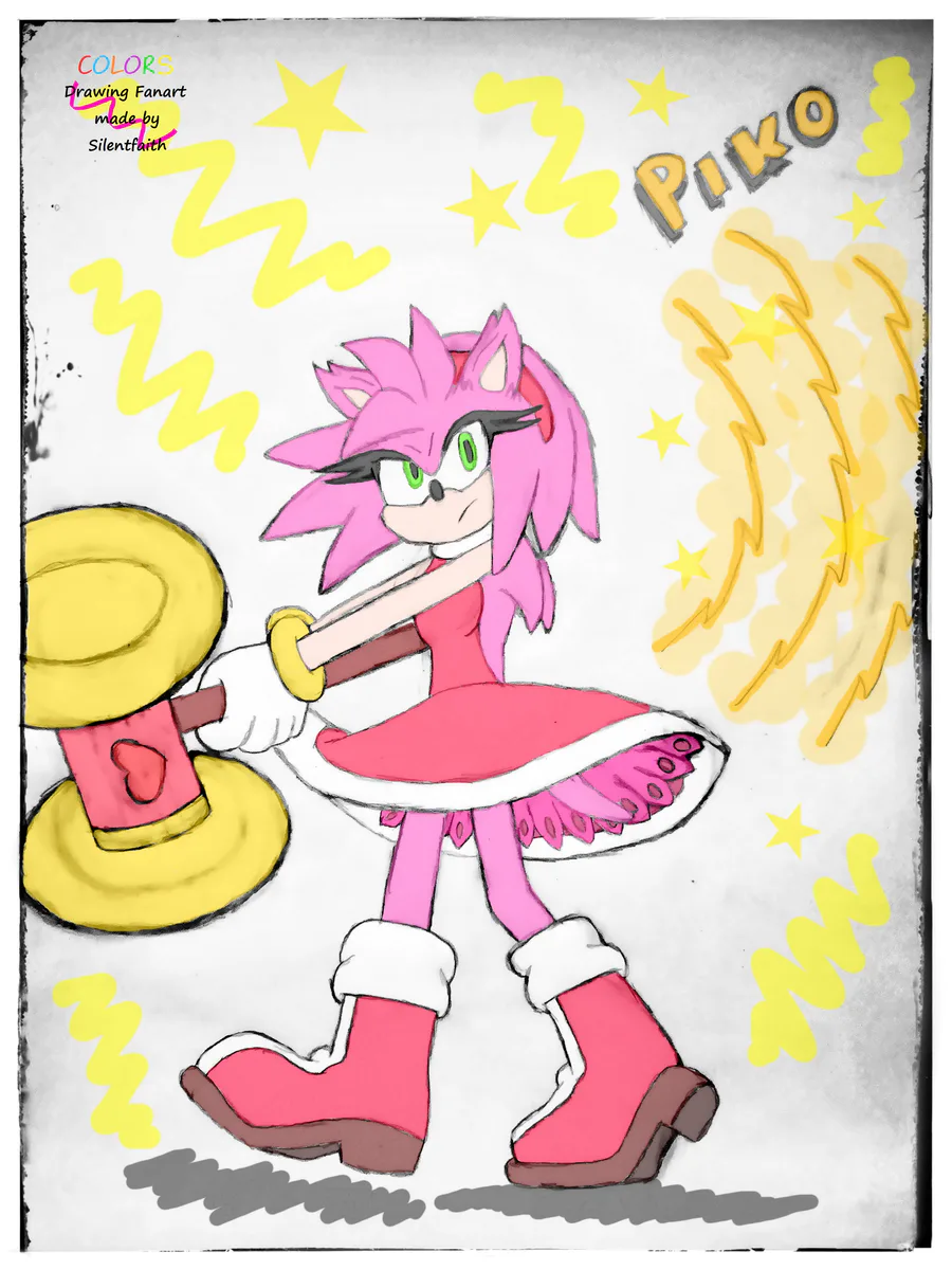 Funni Purpl Shad on Game Jolt: Amy rose in sonic 2 sprite remade