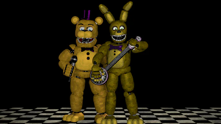 fredbear and springbonnie | Sticker