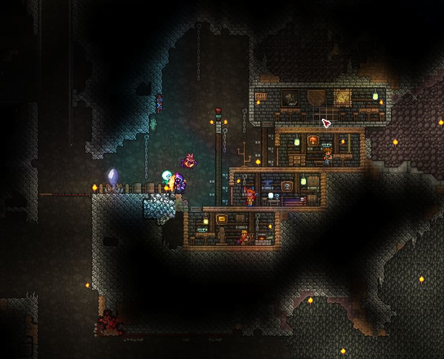 Terraria Base Designs Cavern Base Terraria House Idea - vrogue.co