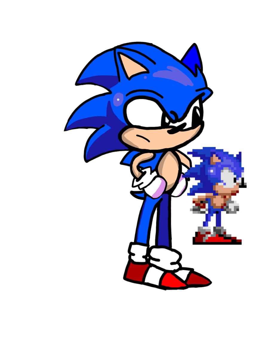 a dumb hedgehog on Game Jolt: I Made this art (MAJIN SONIC ?)
