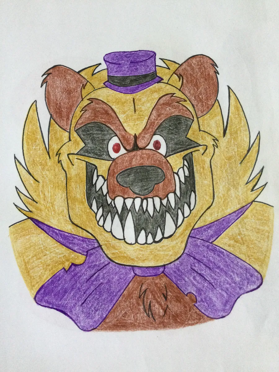 Idk what I was doing then I made fredbear/golden freddy doing DIO