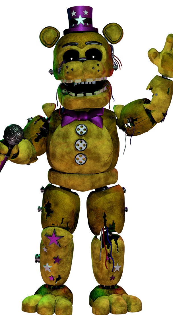 c4d) fredbear and springbonnie render : r/fivenightsatfreddys