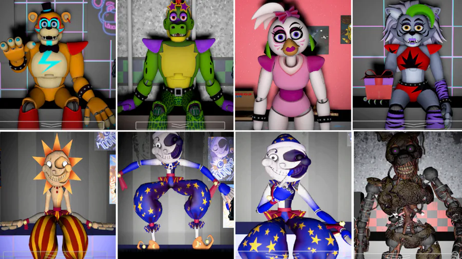 IULITM on Game Jolt: FNAF Security Breach Reboot ALL ANIMATRONICS