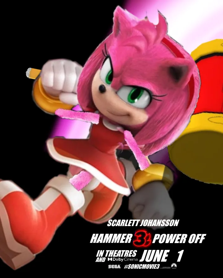 Samuel Lukas The Hedgehog on Game Jolt: Sonic Movie 3 (2024) Character  Poster 3 Amy Rose