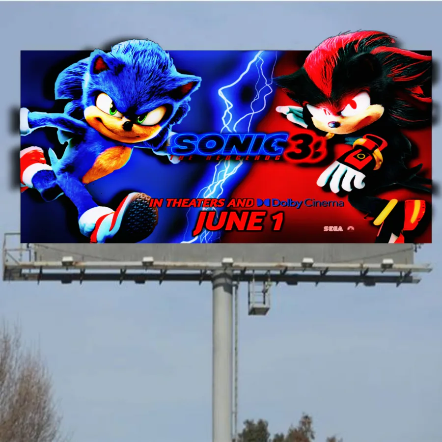 sonic movie 3 fan poster