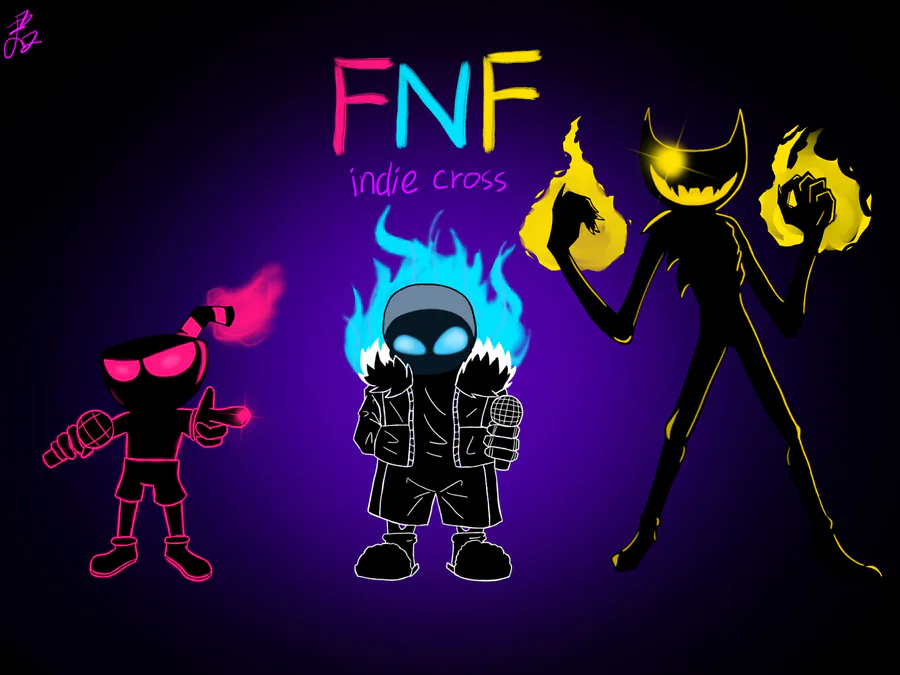 Rosbif3 on Game Jolt: Indie Cross - Fanart (fnf mod).