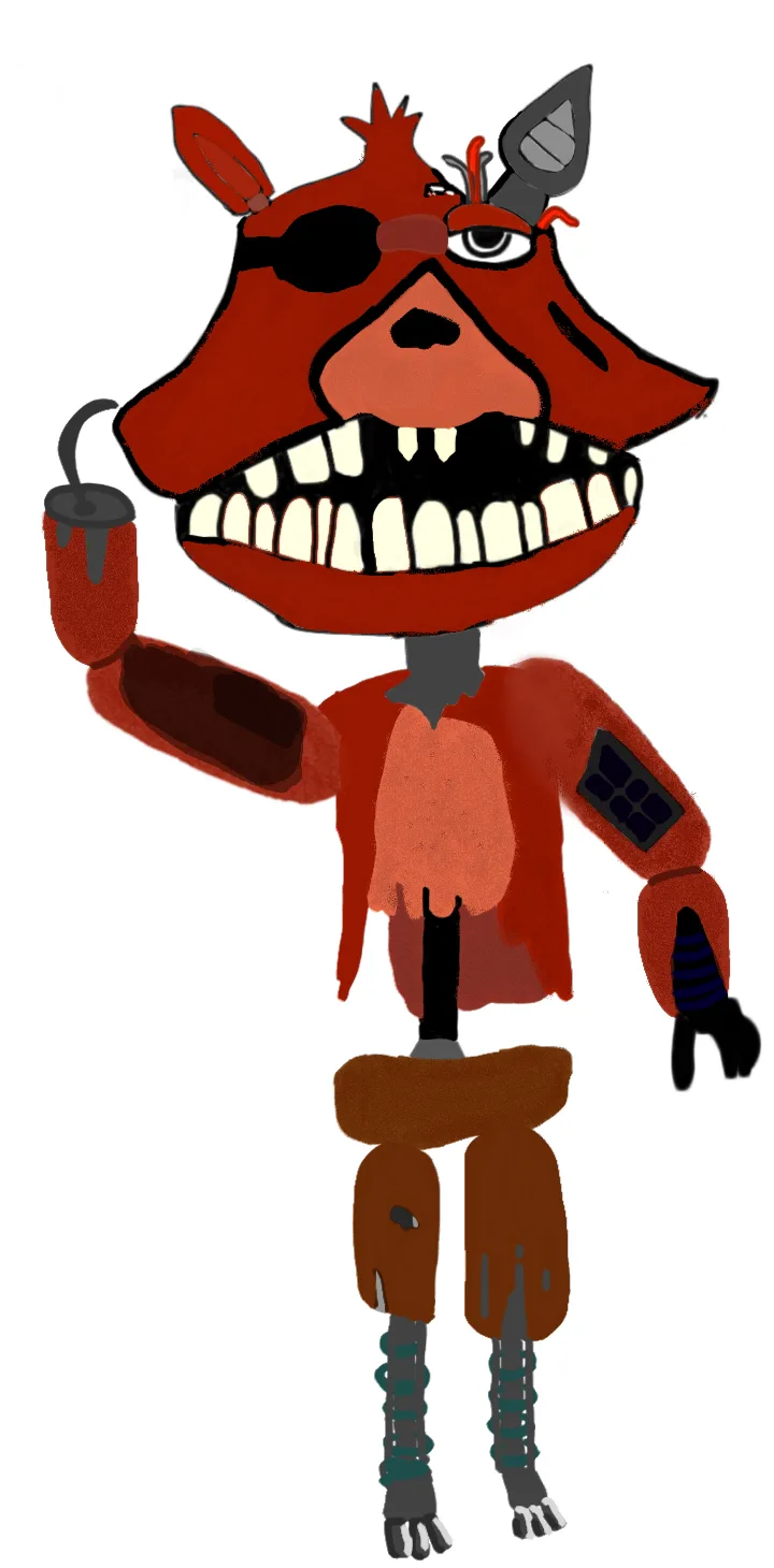 How to Draw Withered Foxy  Five Nights at Freddy's 