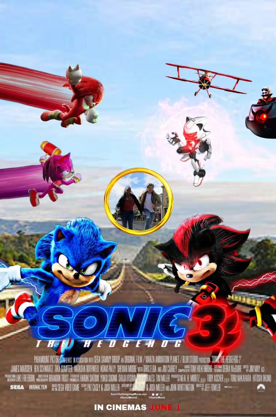 Sonic the Hedgehog Poster #15 Sonic and Tails vs Dr. Robotnik Frontiers Movie  3