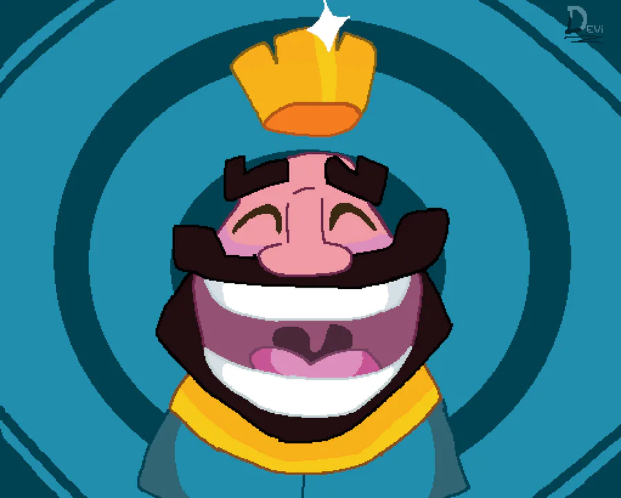 How To Draw the Clash Royale King - Laughing - Step By Step 