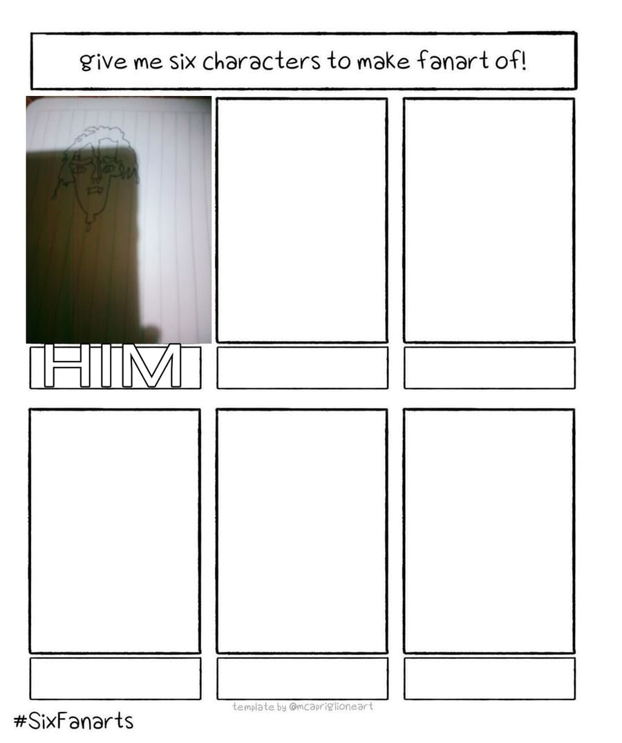 character challenge meme blank template