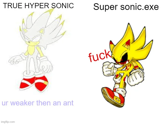 Super Sonic and Super Tails Blank Template - Imgflip