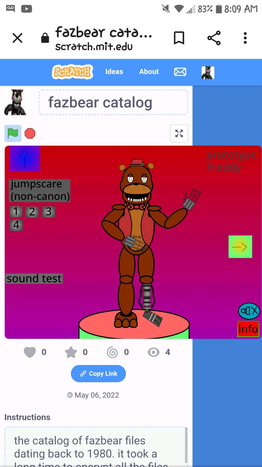 FNAF2 Scratch all Nights! Toy Chica jumpscare gif on Make a GIF