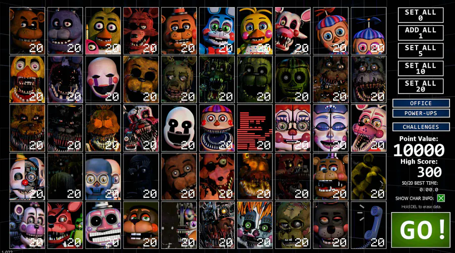 What if the Ultimate Custom Night roster had 100 characters