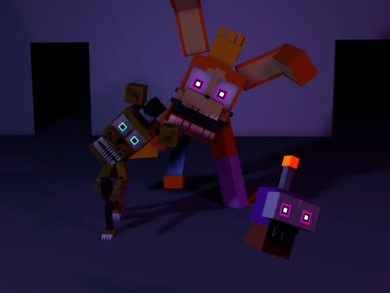 A sighting of the Purple Guy in a mini game from Five Nights at Freddy's 4.  #FNAF4