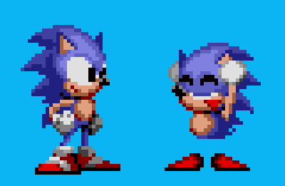 NajoiiDoddle on Game Jolt: Comparison between Sonic and Fake