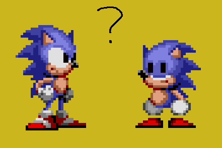 NajoiiDoddle on Game Jolt: Comparison between Sonic and Fake