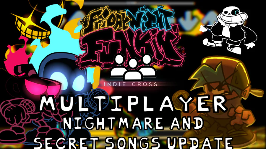 FNF Multiplayer Indie Cross + Custom BG [Friday Night Funkin'] [Mods]