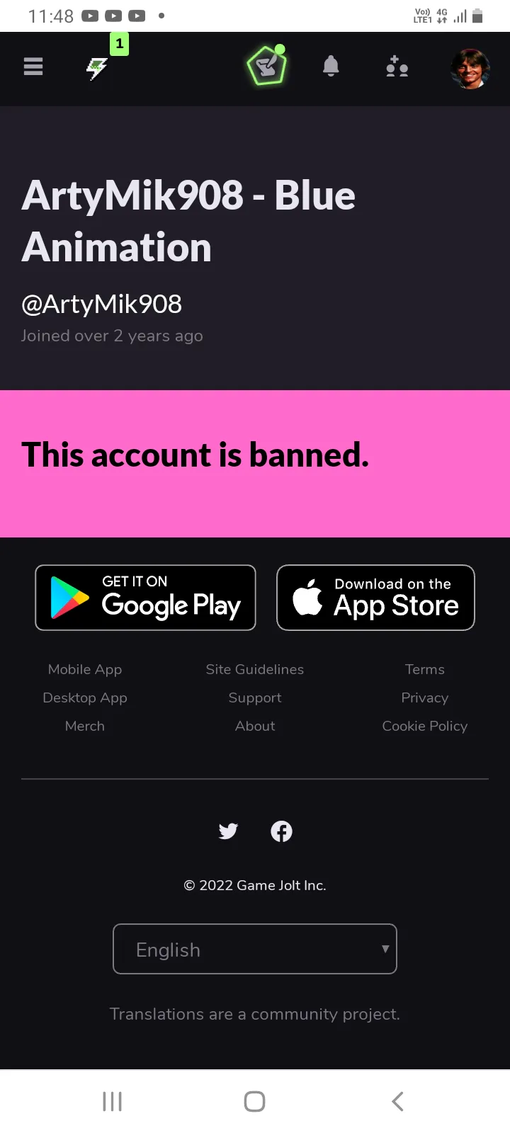 Got banned 1 year ago