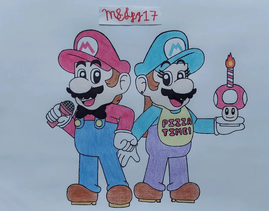 Mario vs. Freddy Fazbear  Super mario art, Mario fan art, Mario art