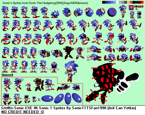 Imagem: Dark Sonic Sprite, Pixel Art Maker
