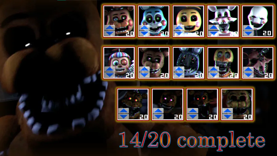 ALL ULTIMATE CUSTOM NIGHT (FNAF 7) ANIMATRONICS LINES SUBTITLED 