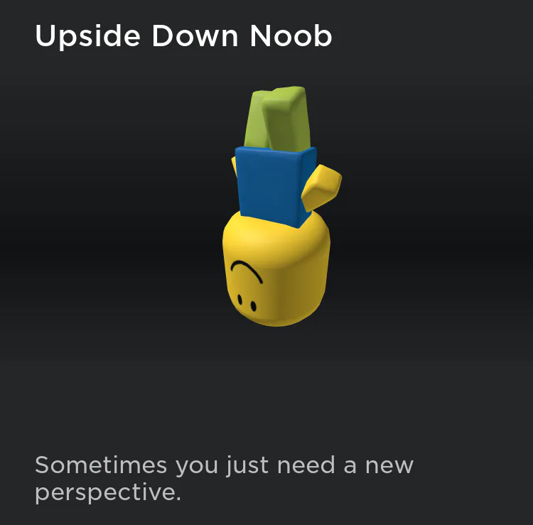 Upside down Noob - Roblox
