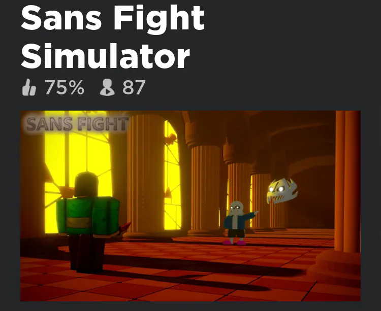 Sans Fight Simulator - Roblox