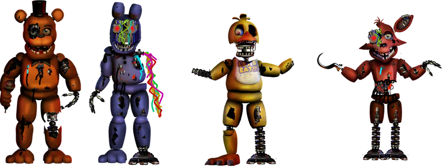 FNAF/ANIME/SFM] 1 Girl And 4 Animatronics by Spring-o-bonnie on