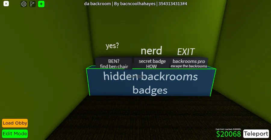 Backrooms (Obby Creator) 