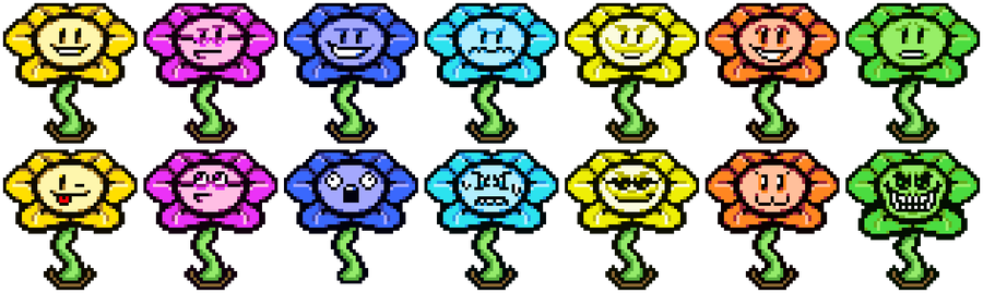 I built pixel art of Flowey from Undertale :)) : r/Terraria