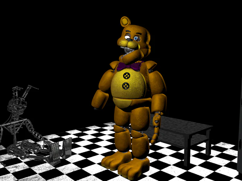 C4D,FNAF) Fredbear' family diner ! by alexbonilma on DeviantArt