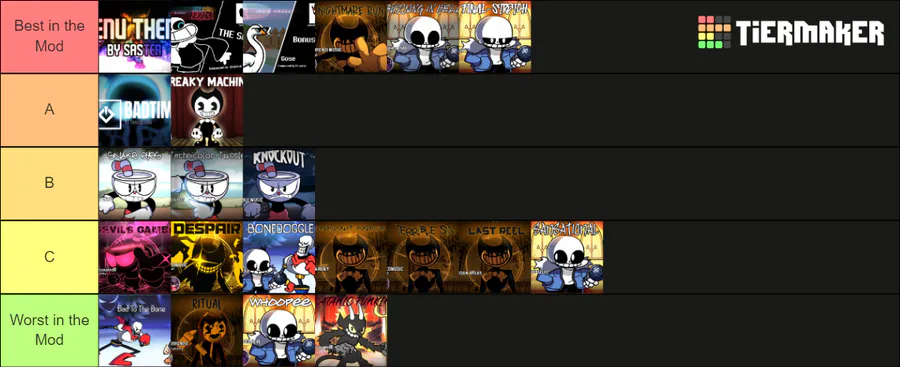 FNF Indie Cross OST Tier List! by ToxiinGames on DeviantArt