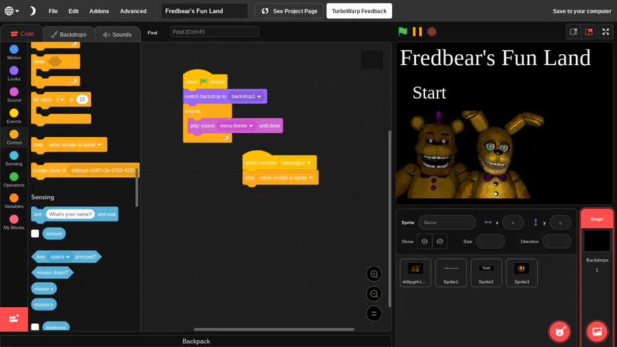 How to make a FNAF game on scratch! 