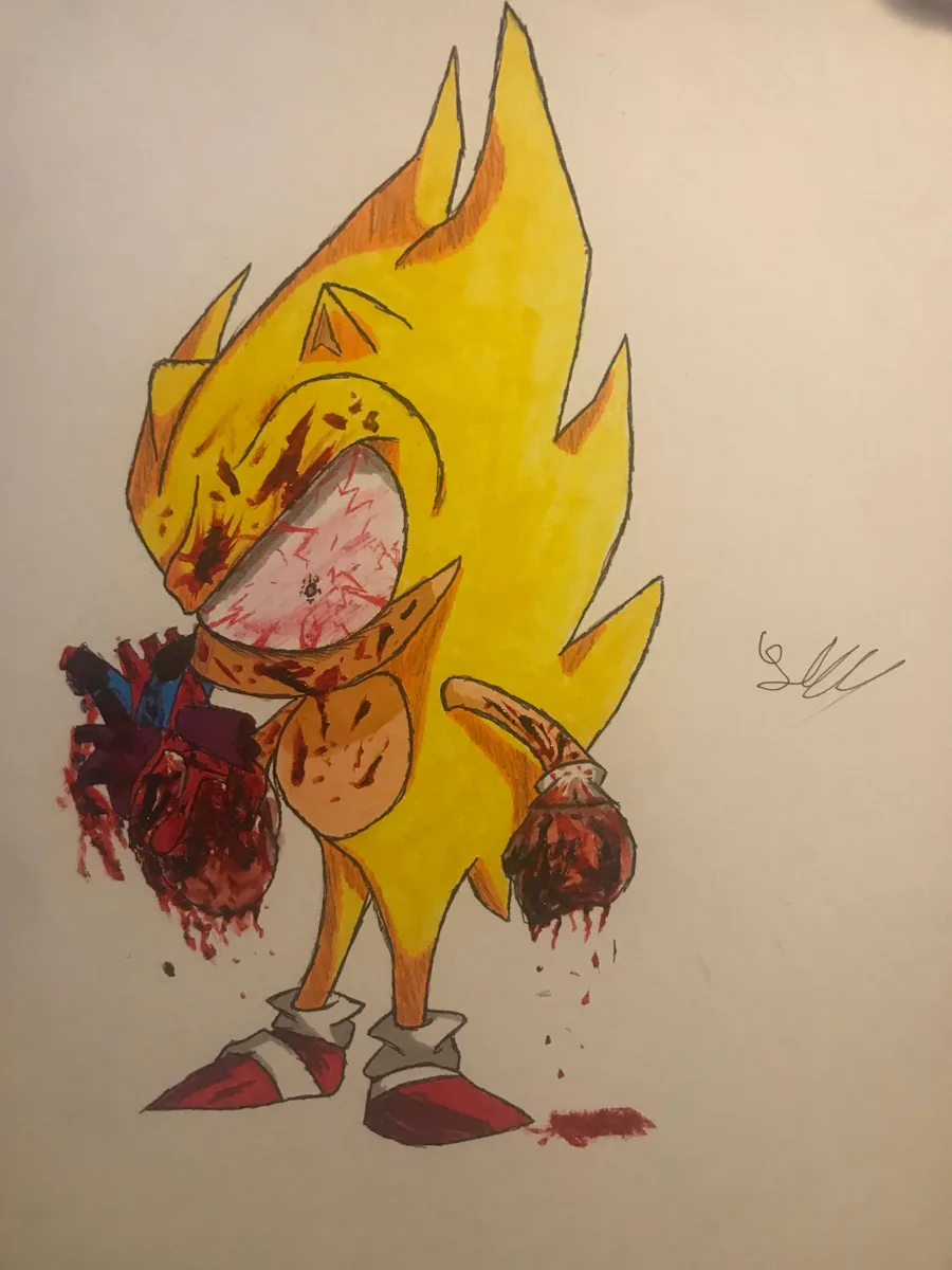 I draw stuff — I felt drawing fleetway sonic while listing to