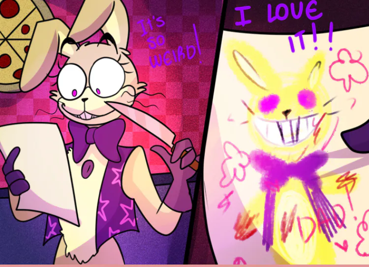 Vanny in Love with Glitchtrap (FNAF Security Breach Comic Dub) 
