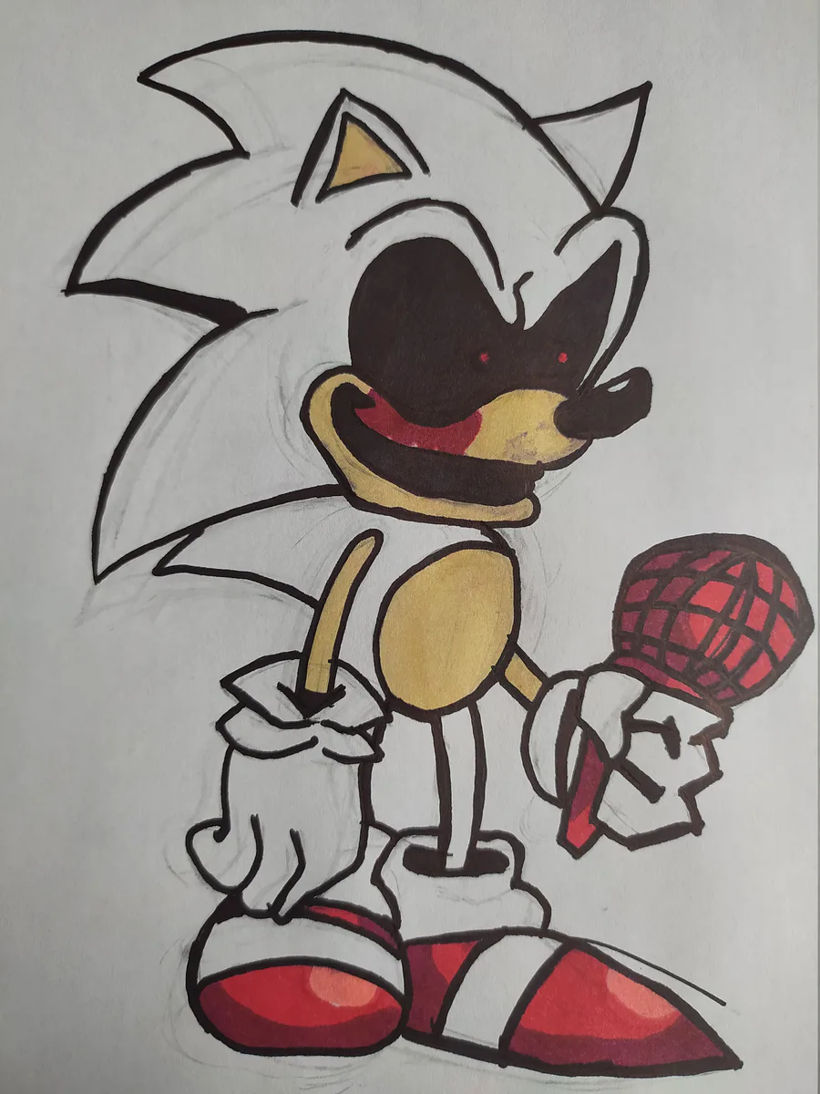 HOW TO DRAW SONIC EXE 