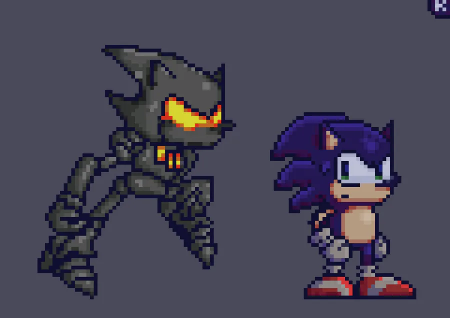 FURNACE VS MECHA SONIC(Sprite Animation) 