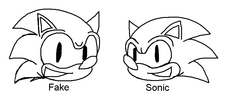 NajoiiDoddle on Game Jolt: Comparison between Sonic and Fake